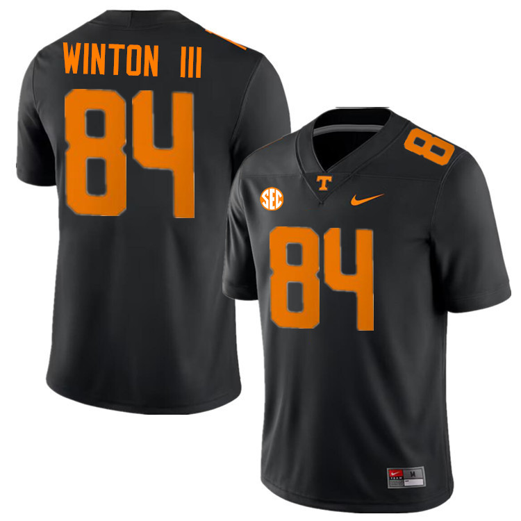#84 Tommy Winton III UT Vols Jerseys,Tennessee Volunteers College Football Jerseys Stitched-Black
